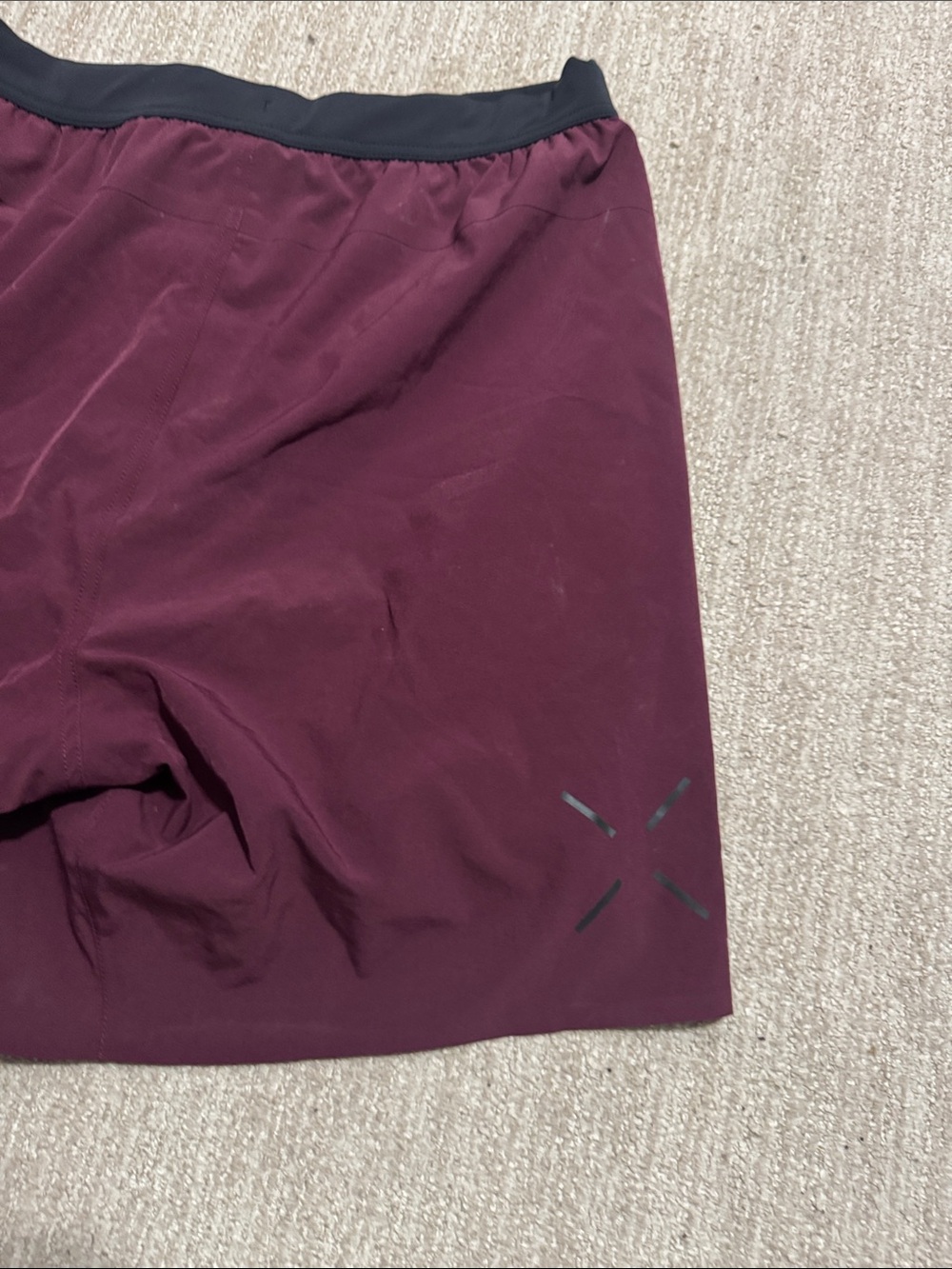 Ten Thousand Mens XL Burgundy Interval Shorts 7" Lined Zip Pocket Training - Picture 9 of 9